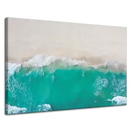 obraz-na-plotnie-fale-plaza-piasek-woda-120x80-cm