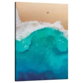 obraz-na-plotnie-plaza-ludzie-fale-woda-wakacje-80x120-cm