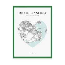 plakat-mapa-miasta-rio-de-janeiro-serce-brazylia-40x50-cm-ramka-zielona