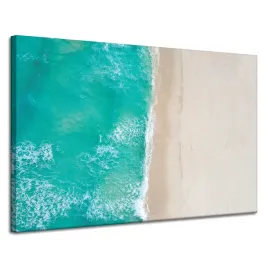 obraz-na-plotnie-woda-fale-plaza-piasek-120x80-cm