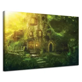 obraz-na-plotnie-dom-w-drzewie-sztuka-olejowa-120x80-cm