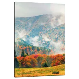 obraz-na-plotnie-gora-lasy-laki-chmury-przyroda-80x120-cm