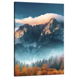 obraz-na-plotnie-gory-niebo-las-przyroda-80x120-cm