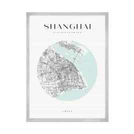 plakat-mapa-miasta-shanghai-chiny-azja-kolo-24x30-cm-ramka-srebrna