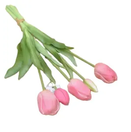 kompozycja-kwiaty-wiosenne-tulipany-rozowe-gumowe-silikonowe-bukiet-5-szt