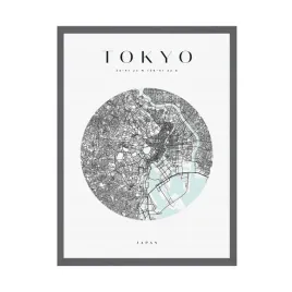 plakat-mapa-miasta-tokyo-japonia-azja-tokio-kolo-24x30-cm-ramka-szara