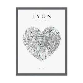 plakat-mapa-miasta-francja-lyon-serce-24x30-cm-ramka-kamienna-szarosc
