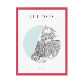 plakat-mapa-miasta-tel-aviv-izreal-kolo-24x30-cm-ramka-amarant