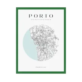 plakat-mapa-miasta-porto-portugalia-europa-kolo-40x50-cm-ramka-zielona