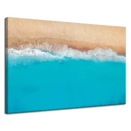 obraz-na-plotnie-plaza-woda-fale-blekit-120x80-cm
