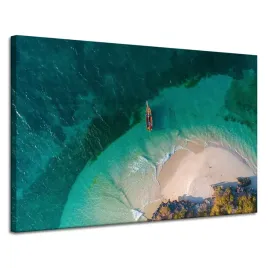obraz-na-plotnie-woda-plaza-natura-lodz-cieplo-120x80-cm