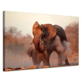 obraz-na-plotnie-slonie-pomaranczowe-niebo-dym-sztuka-120x80-cm