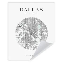 plakat-mapa-miasta-stany-zjednoczone-dallas-kolo-24x30-cm