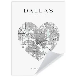 plakat-mapa-miasta-stany-zjednoczone-dallas-serce-21x297-cm