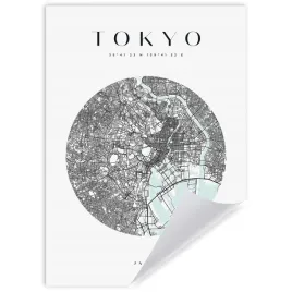 plakat-mapa-miasta-tokyo-azja-japonia-tokio-kolo-21x297-cm
