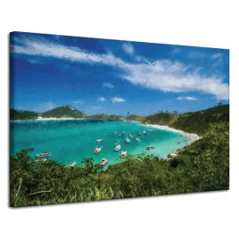 obraz-na-plotnie-lato-gory-jezioro-lodki-slonce-120x80-cm