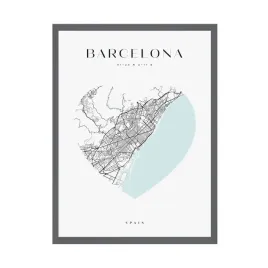 plakat-mapa-miasta-barcelona-serce-24x30-cm-ramka-kamienna-szarosc