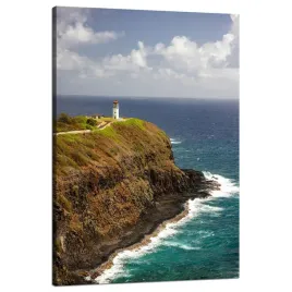 obraz-na-plotnie-natura-klif-z-latarnia-80x120-cm-morze-ocean-wybrzeze