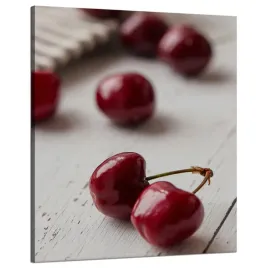 obraz-na-plotnie-kuchnia-owoce-wisnie-80x100-cm-drewniane-tlo-motyw-kuchni
