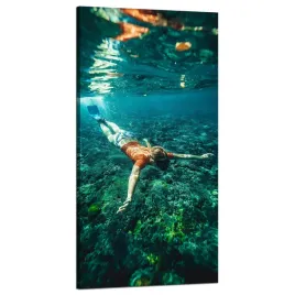 obraz-na-plotnie-ludzie-ocean-nurkowanie-60x120-cm-rafa-koralowa-wakacje