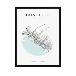 plakat-mapa-miasta-honolulu-kolo-40x50-cm-ramka-czarna