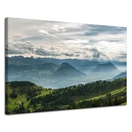 obraz-na-plotnie-gory-chmury-natura-lasy-przyroda-120x80-cm