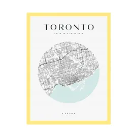 plakat-mapa-miasta-toronto-kanada-kolo-40x50-cm-ramka-zolta