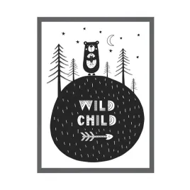 plakat-dzieciece-wild-child-24x30-cm-ramka-kamienna-szarosc