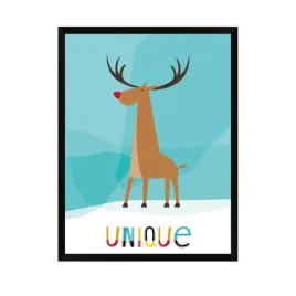 plakat-dzieciece-napis-unique-40x50-cm-ramka-czarna