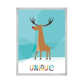 plakat-dzieciece-napis-unique-50x70-cm-ramka-srebrna