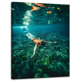 obraz-na-plotnie-ludzie-ocean-nurkowanie-30x40-cm-rafa-koralowa-wakacje