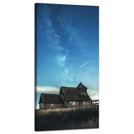 obraz-na-plotnie-kosmos-spadajace-gwiazdy-40x80-cm-rustykalny-klimat-wies