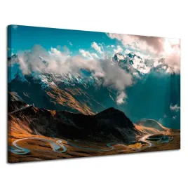 obraz-na-plotnie-gory-sniezne-szczyty-chmury-przyroda-120x80-cm