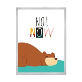 plakat-dzieciece-napis-not-now-24x30-cm-ramka-srebrna