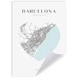 plakat-mapa-miasta-hiszpania-katalonia-barcelona-serce-21x297-cm