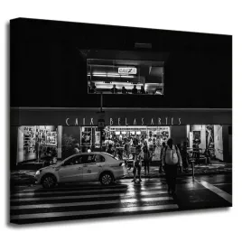 obraz-na-plotnie-architektura-taxi-street-50x40-cm-miasto-ulica-ludzie