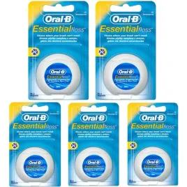 oral-b-essential-floss-nic-dentystyczna-niewoskowana-50m-5-sztuk