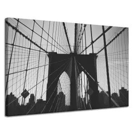 obraz-na-plotnie-architektura-most-brooklyn-120x80-czarno-biale-usa-miasta