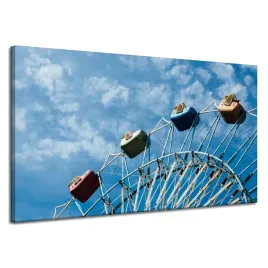 obraz-na-plotnie-architektura-park-rozrywki-120x70-kolo-mlynskie-wagoniki