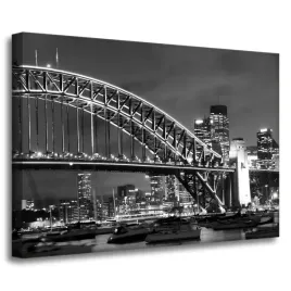 obraz-na-plotnie-architektura-most-noca-70x50-cm-swiatla-miasta-most-sydney