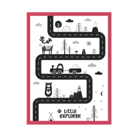 plakat-dzieciece-little-explorer-24x30-cm-ramka-amarant