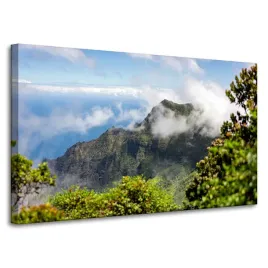 obraz-na-plotnie-architektura-krajobraz-gor-100x60-gory-szczyty-roslinnosc
