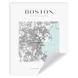 plakat-mapa-miasta-stany-zjednoczone-boston-kwadrat-24x30-cm