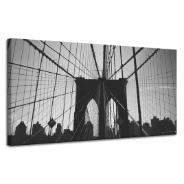 obraz-na-plotnie-architektura-most-brooklyn-120x60-czarno-biale-usa-miasta