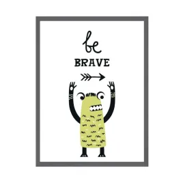 plakat-dzieciece-be-brave-potworki-24x30-cm-szara