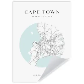 plakat-mapa-miasta-kapsztad-cape-town-kolo-21x297-cm