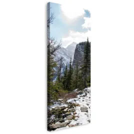 obraz-na-plotnie-natura-szlak-gorski-snieg-40x120-natura-zimowy-klimat