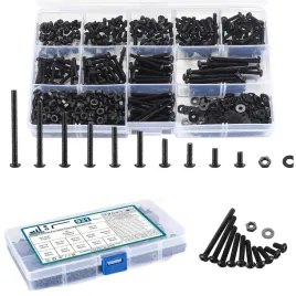 931-szt-zestaw-srub-m3-czarne-sruby-z-lbem-gniazdowym-zestaw-nakretek