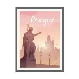 plakat-miasta-praga-czechy-europa-stolica-24x30-cm-ramka-kamienna-szarosc