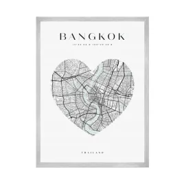 plakat-mapa-miasta-bangkok-serce-24x30-cm-ramka-srebrna